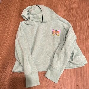 Old navy girls crop butterfly hoodie